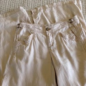 Anthropologie Hei wide leg linen pants